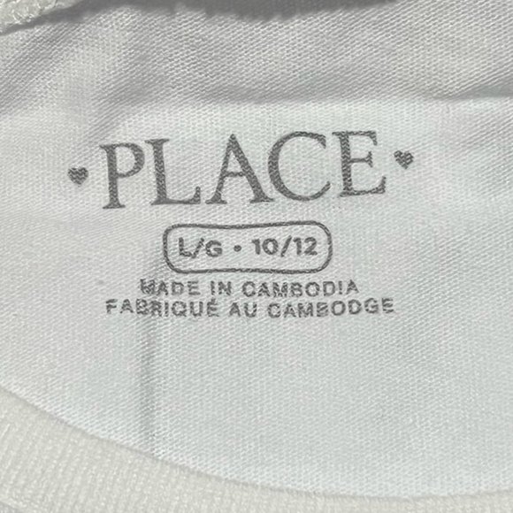 The Childrens Place Girls PWR Graphic Tee WHITE Short Sleeve- L (10/12) NWT - Picture 3 of 5